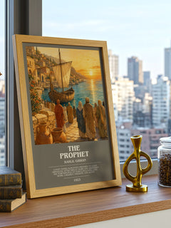 The Prophet bookish print framed by window – literary home decor