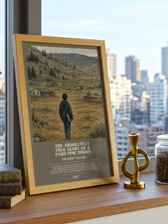 Absolutely True Diary of a Part-Time Indian Bookish Wall Art – S. – framed print on a city-view windowsill