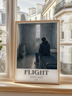 Flight book cover poster colour and style options – Sherman Alexie book art