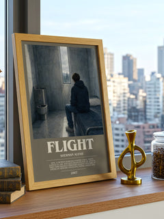 Flight bookish print framed by window – literary home decor