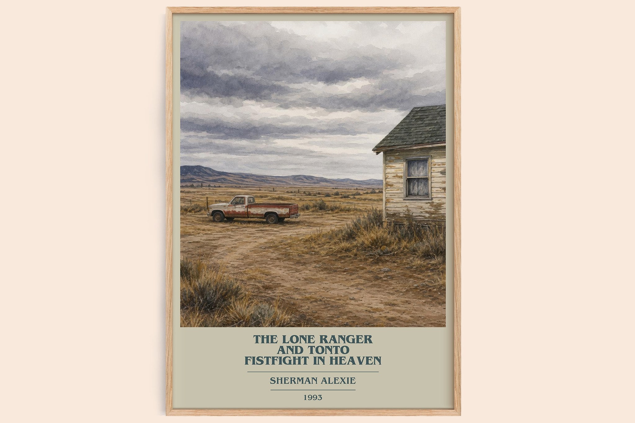 Lone Ranger and Tonto fistfight in heaven Book Cover Poster by Sherman Alexie