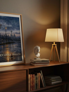 Ten Little Indians watercolour print on bookshelf – Sherman Alexie fan gift