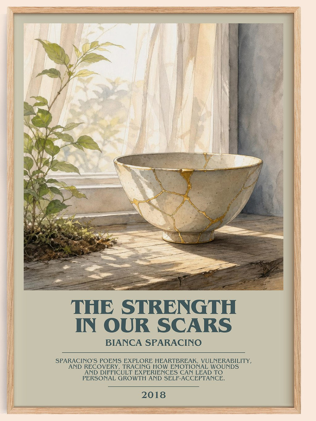 The Strength in Our Scars bookish book poster by Bianca Sparacino – framed literary art print