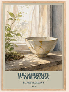 The Strength in Our Scars book cover book poster by Bianca Sparacino – framed literary art print