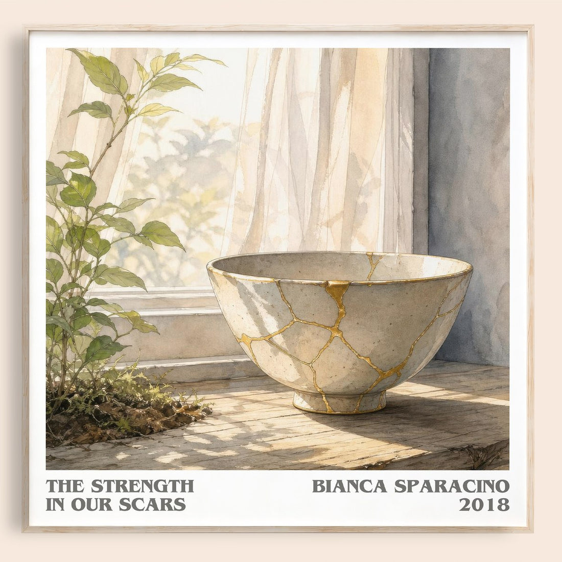 The Strength in Our Scars literary book poster by Bianca Sparacino – framed literary art print