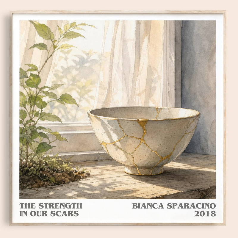 The Strength in Our Scars literary book poster by Bianca Sparacino – framed literary art print