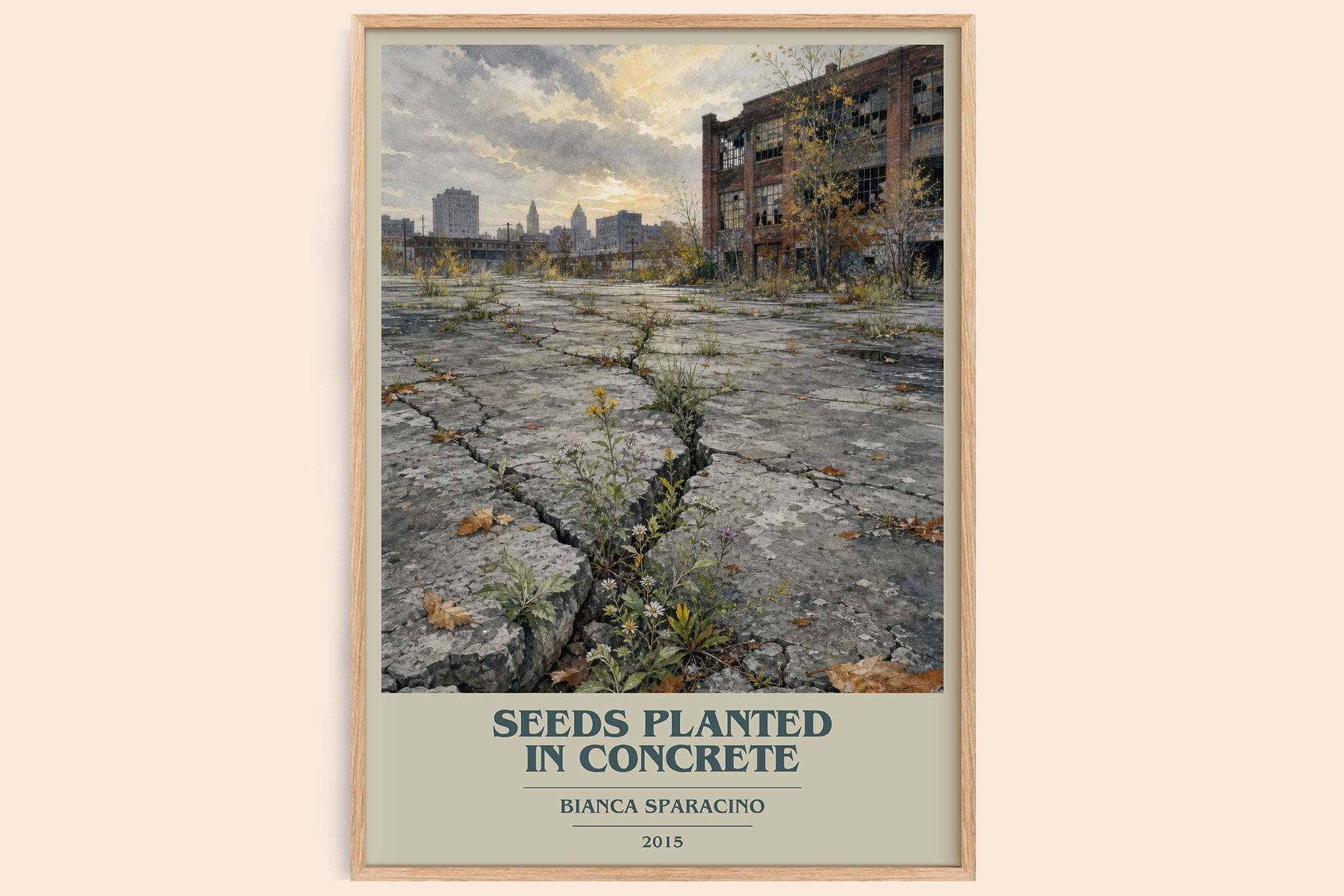 Seeds Planted in Concrete Book Cover Poster by Bianca Sparacino