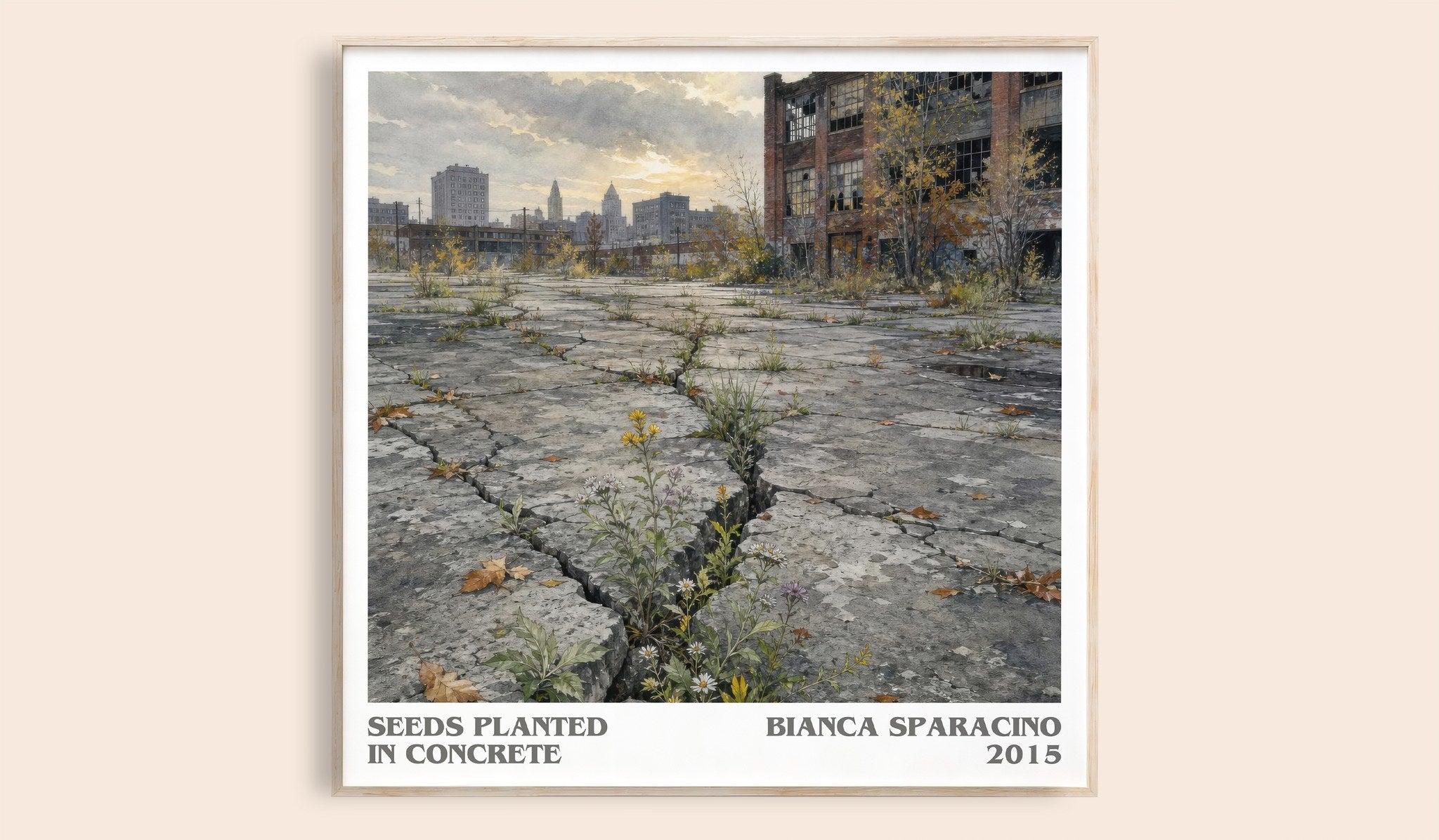 Seeds Planted in Concrete Literary Art Print by Bianca Sparacino