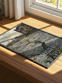 Seeds Planted in Concrete watercolour book poster framed on wall – poetry wall art