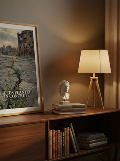 Seeds Planted in Concrete watercolour print on bookshelf – Bianca Sparacino fan gift