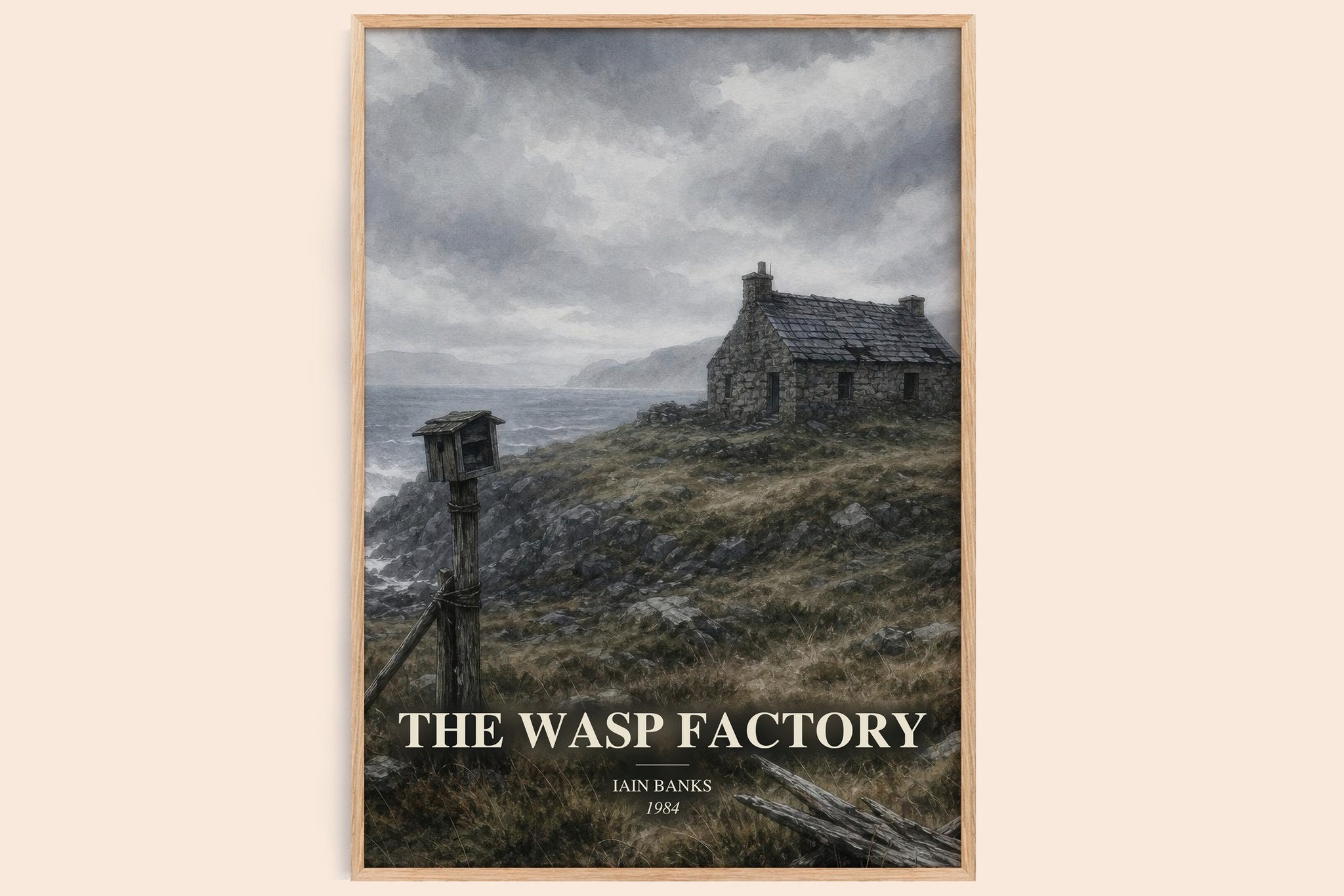 The Wasp Factory Book Watercolour Illustration by Iain Banks