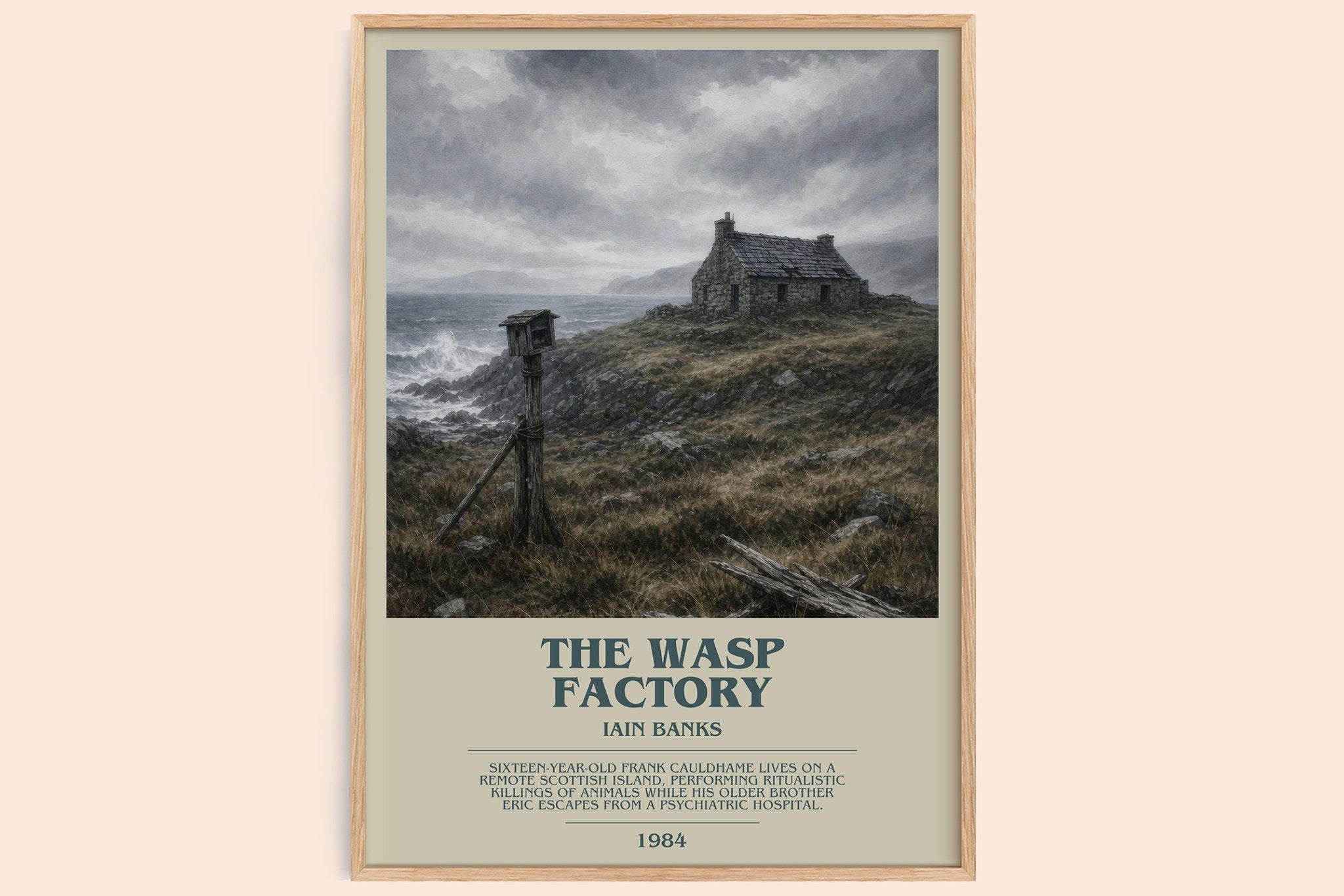 The Wasp Factory Bookish Wall Art by Iain Banks