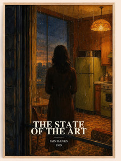 The State of the Art watercolour book poster by Iain Banks – framed literary art print