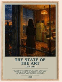 The State of the Art bookish book poster by Iain Banks – framed literary art print