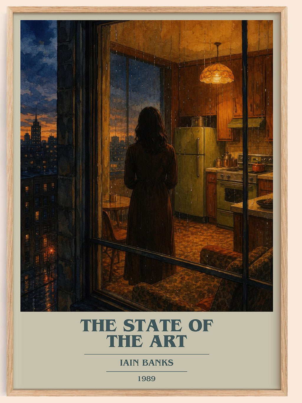 The State of the Art book cover book poster by Iain Banks – framed literary art print
