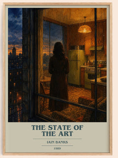 The State of the Art book cover book poster by Iain Banks – framed literary art print
