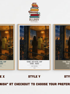The State of the Art book cover print in frame leaning in hallway – sci fi wall art