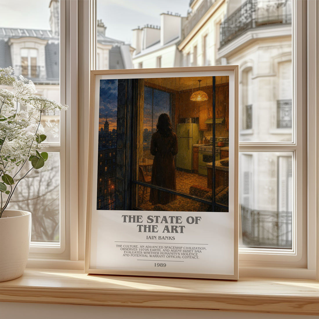 The State of the Art bookish poster colour and style options – Iain Banks book art
