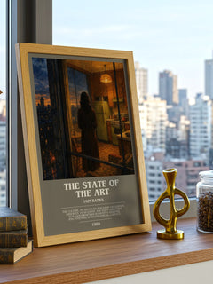 The State of the Art bookish print framed by window – literary home decor