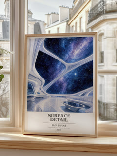 Surface Detail book cover poster colour and style options – Iain Banks book art
