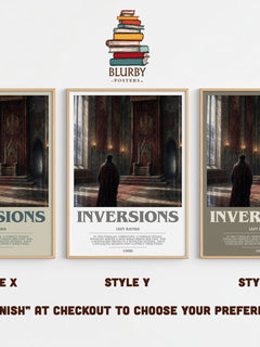 Inversions bookish print in frame leaning in hallway – sci fi wall art