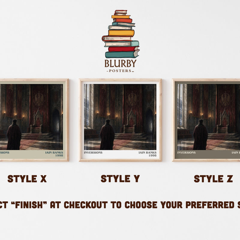 Inversions literary print in frame leaning in hallway – sci fi wall art