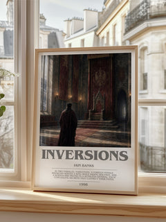 Inversions bookish poster colour and style options – Iain Banks book art