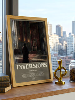Inversions bookish print framed by window – literary home decor