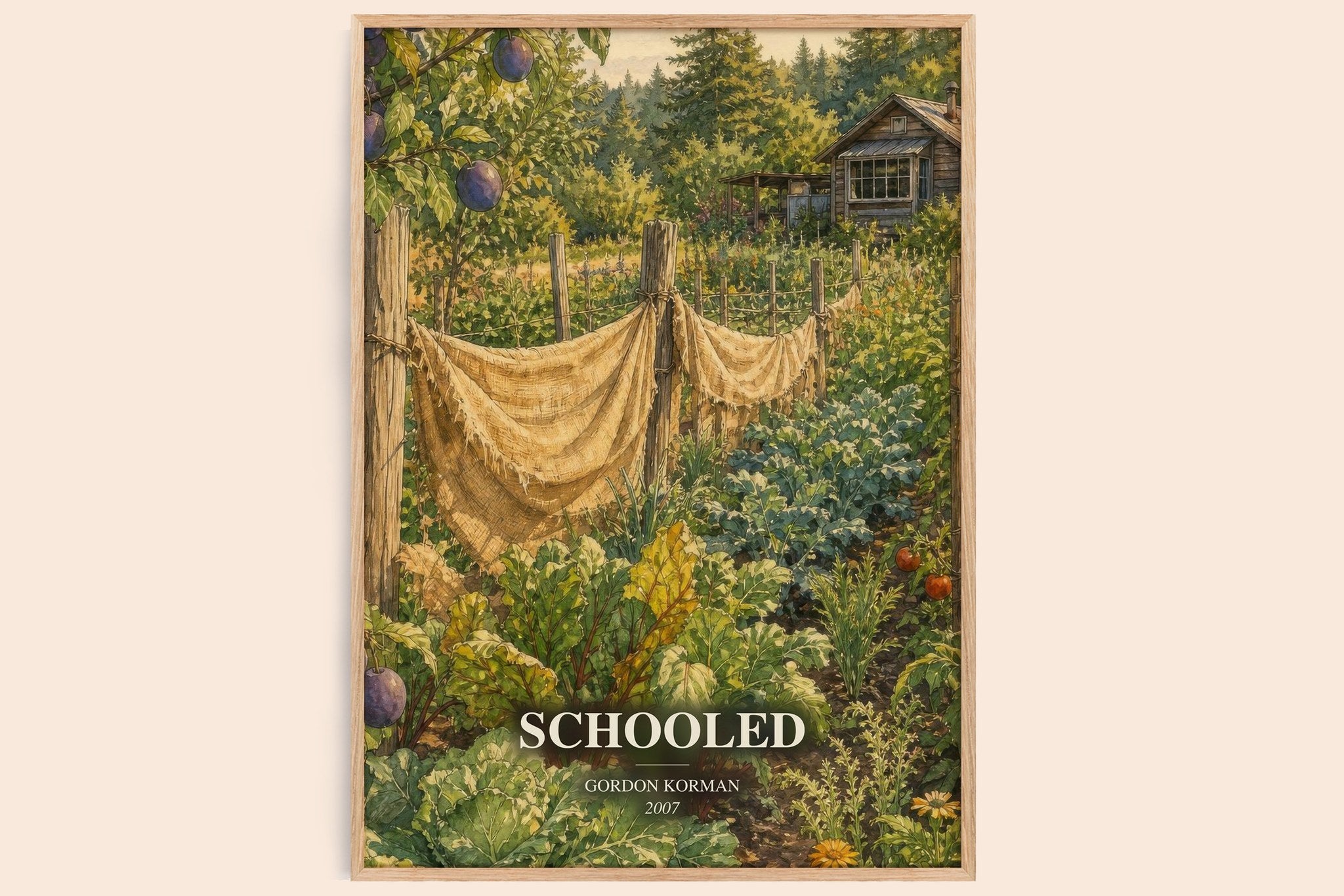 Schooled Book Watercolour Illustration by Gordon Korman