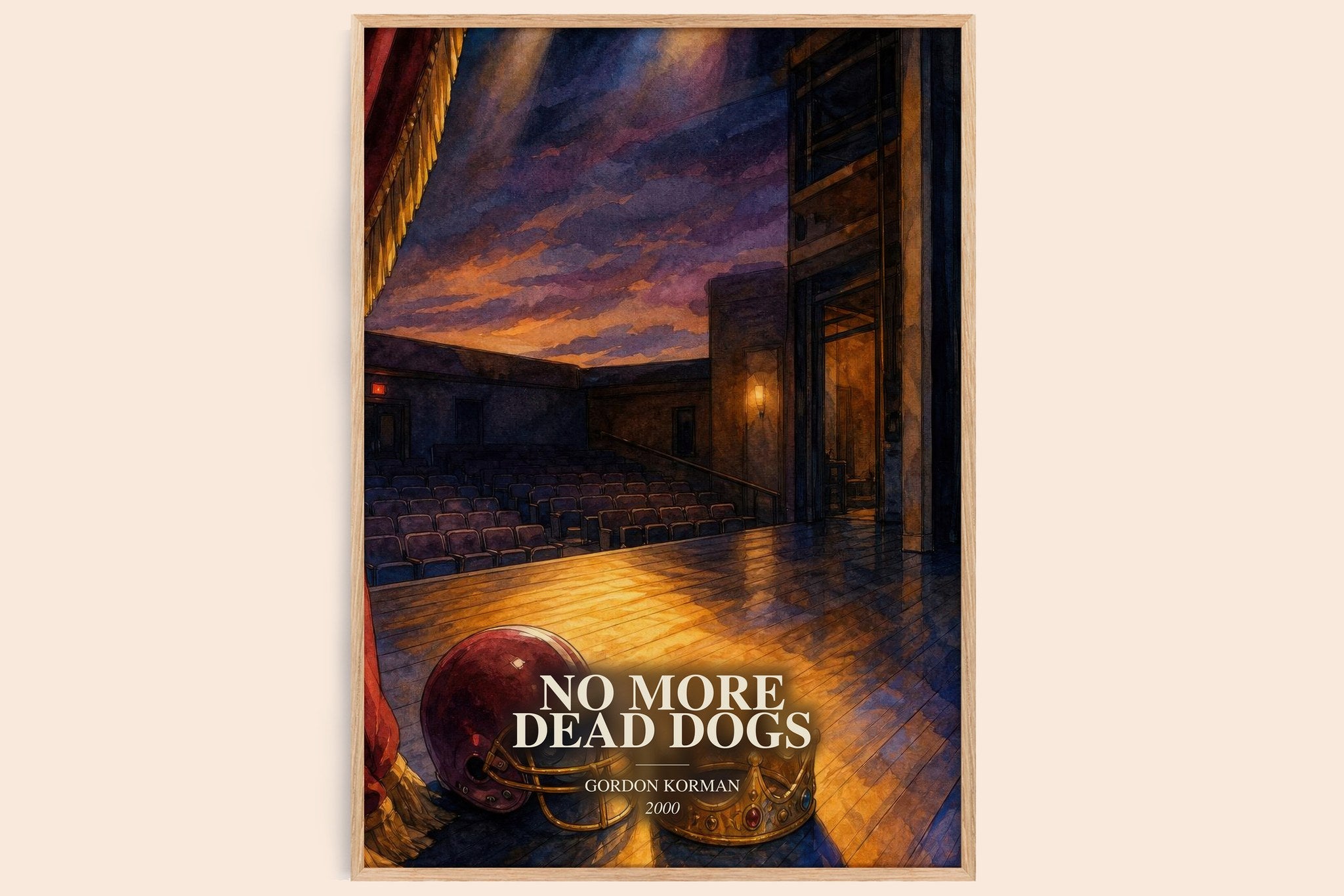 No more dead dogs Book Watercolour Illustration by Gordon Korman
