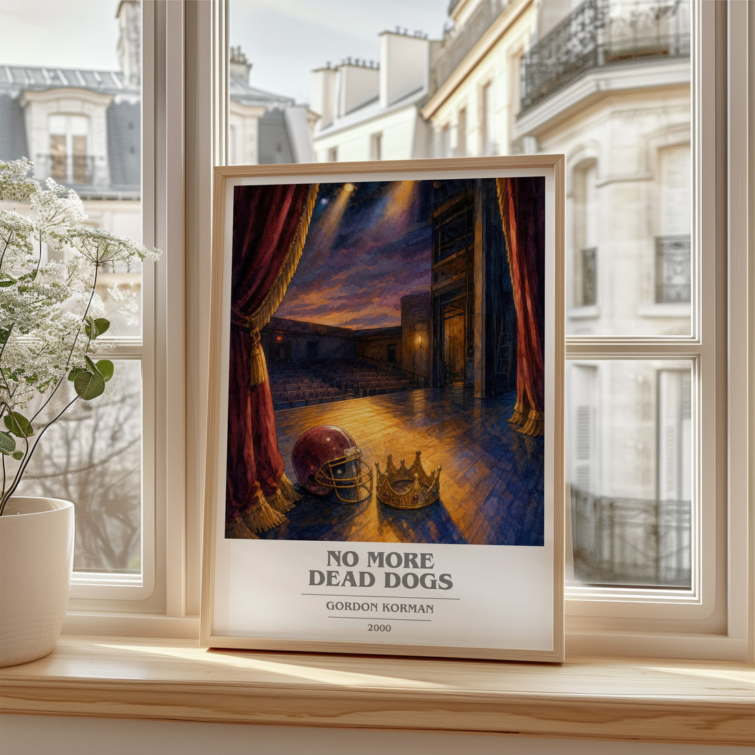 No more dead dogs book cover poster colour and style options – Gordon Korman book art