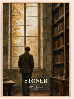 Stoner watercolour book poster by John Williams – framed literary art print