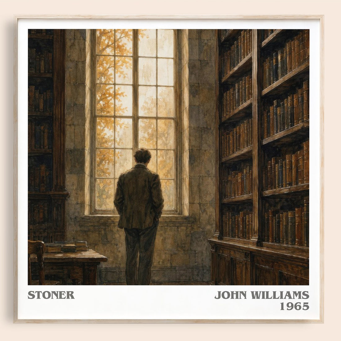 Stoner literary book poster by John Williams – framed literary art print