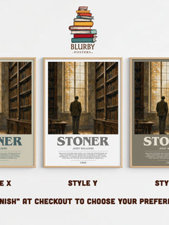 Stoner bookish print in frame leaning in hallway – literary fiction wall art