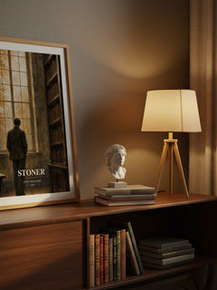 Stoner watercolour print on bookshelf – John Williams fan gift
