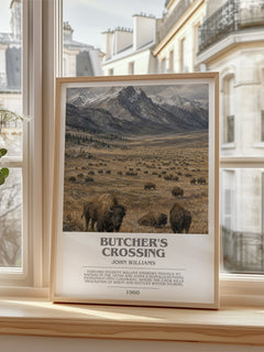 Butcher's Crossing bookish poster colour and style options – John Williams book art