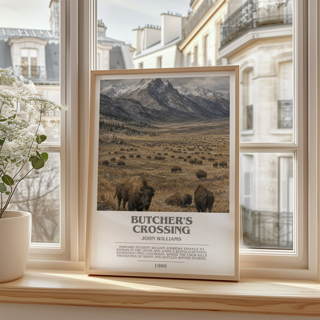 Butcher's Crossing bookish poster colour and style options – John Williams book art