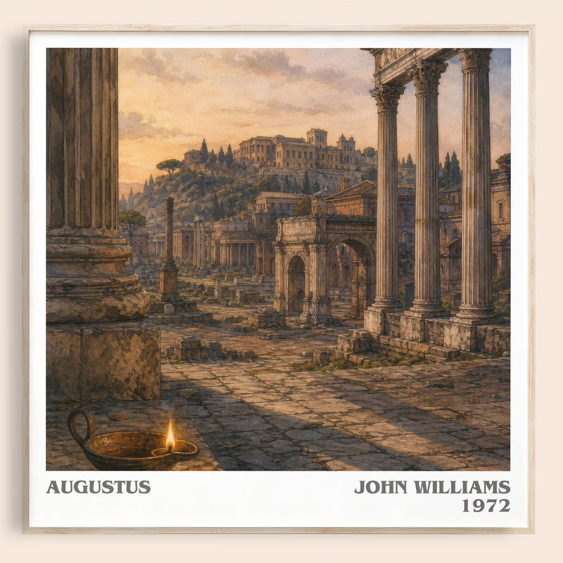 Augustus literary book poster by John Williams – framed literary art print