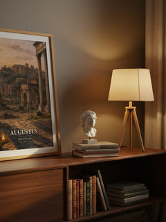 Augustus watercolour print on bookshelf – John Williams fan gift