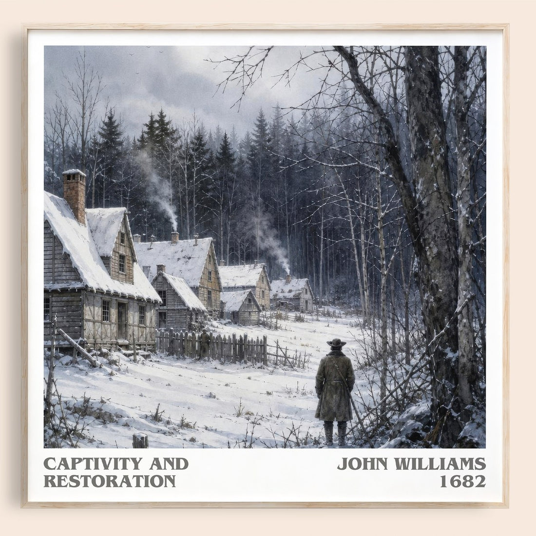 Captivity and Restoration literary book poster by John Williams – framed literary art print