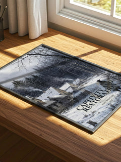 Captivity and Restoration watercolour book poster framed on wall – memoir wall art
