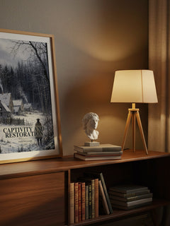Captivity and Restoration watercolour print on bookshelf – John Williams fan gift