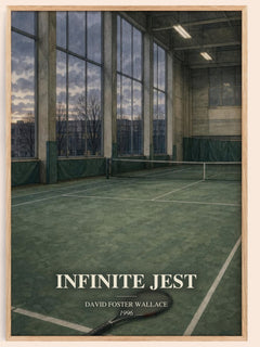 Infinite Jest watercolour book poster by David Foster Wallace – framed literary art print