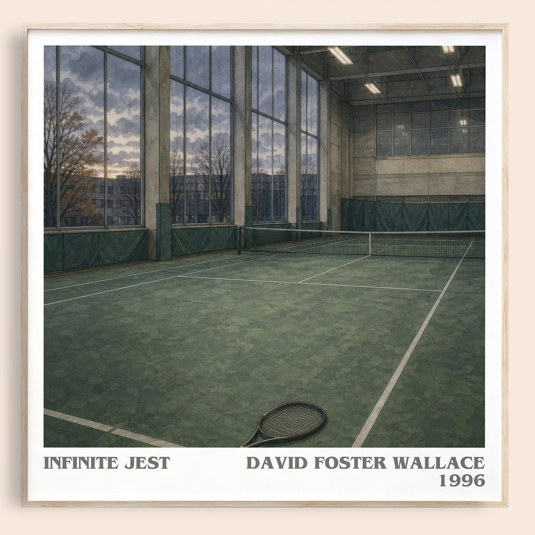 Infinite Jest literary book poster by David Foster Wallace – framed literary art print