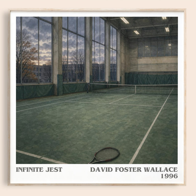 Infinite Jest literary book poster by David Foster Wallace – framed literary art print