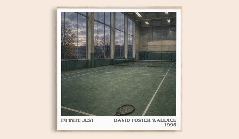 Infinite Jest Literary Art Print by David Foster Wallace (Square style)