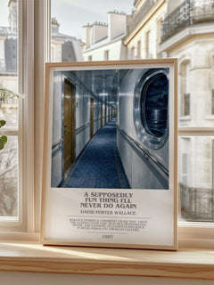 A supposedly fun thing I'll never do again bookish poster colour and style options – David Foster Wallace book art