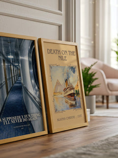 A supposedly fun thing I'll never do again watercolour print framed by window – literary home decor