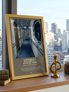 A supposedly fun thing I'll never do again bookish print framed by window – literary home decor