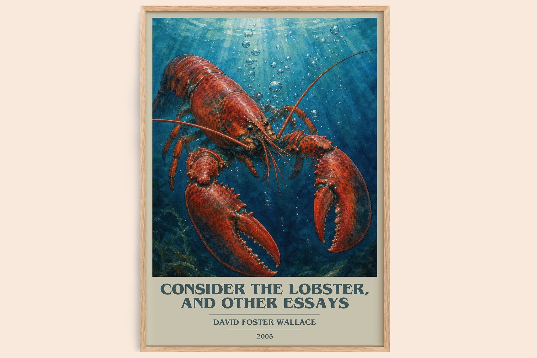 Consider the lobster, and other essays Book Cover Poster by D. Wallace